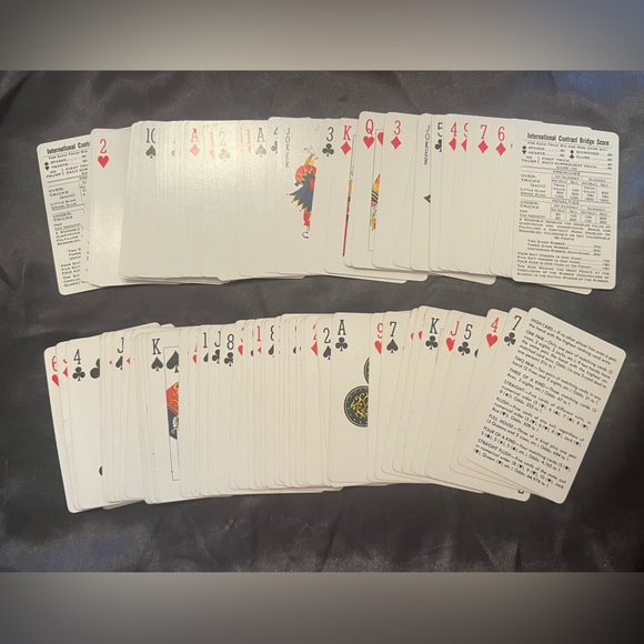 Hallmark Bridge Playing Cards Pink Roses "Roses, Roses!" Double Deck Vintage - Picture 3 of 4